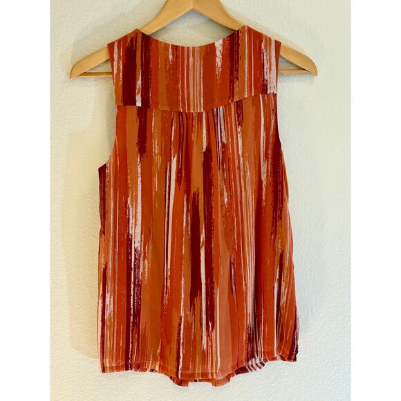 TART Blouse Orange Sleeveless Fall Top Boho | SMALL - Picture 2 of 5